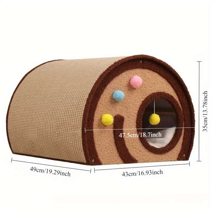 Pet Supplies Color Cake Roll Cat Bed Size One  Size
