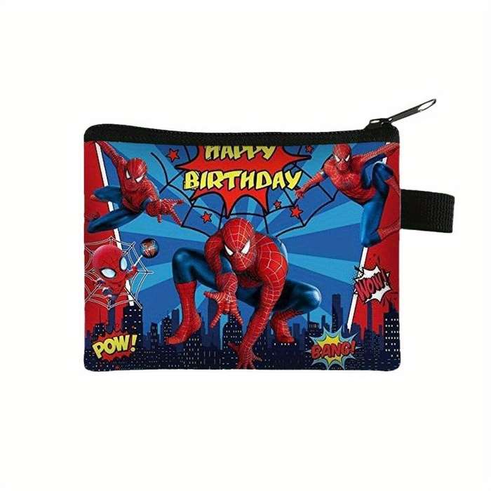 1pc Marvel Spider-Man Birthday WalletStylish Polyester Coin Purse Card Holder Vibrant Cartoon