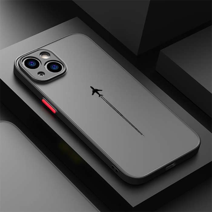 1Pc Black For iPhone 11 Pro Max Airplane Design Phone Case