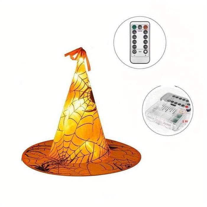 Halloween Decorations Model 6 Witch Hat Lights   With Remote Control