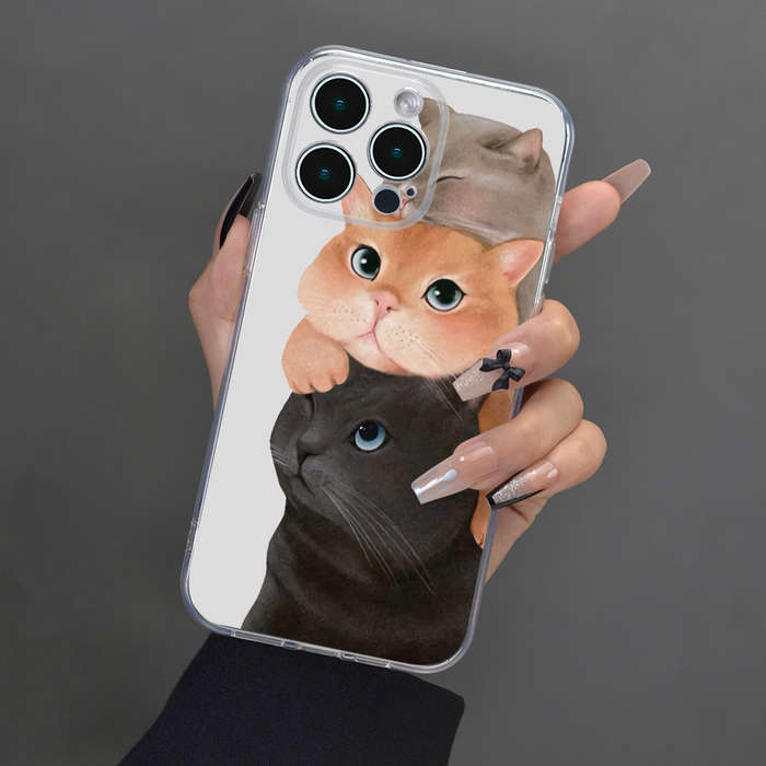 1Pc Transparent For iPhone 16 Pro Max Phone Case Phone Cover