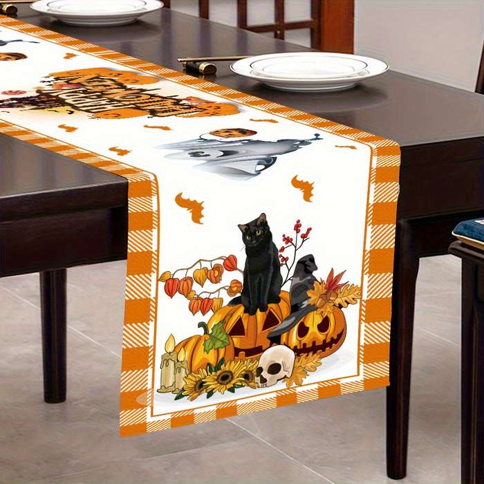 Halloween tablecloth decoration size 180cm x 35cm material Polyester