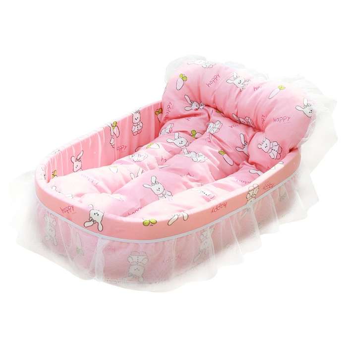 Pet Supplies Color Lace Princess Boat Nest  Pink Bunny Size One Size 57 X 40 X 13Cm