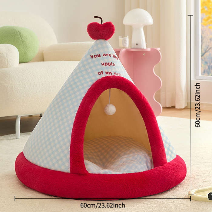 Pet supplies color Warm apple tent size Size  M   50x 50cm