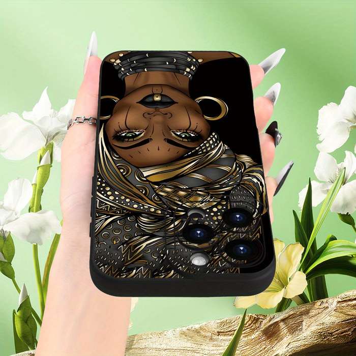 1Pc Black For iPhone 16 African Women Phone Case