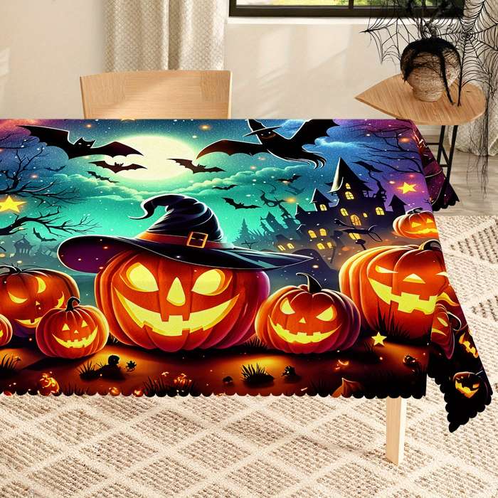 Halloween tablecloth decoration size Square 60x60in or 150x150cm