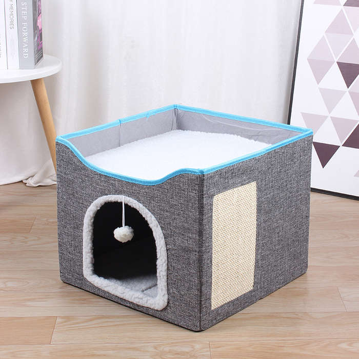 Pet Supplies Color Cat Bed Classic Style Blue