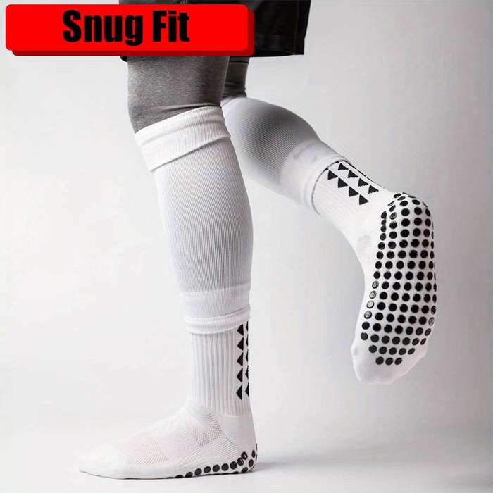 2 Pairs Of White One Size High Elastic Socks