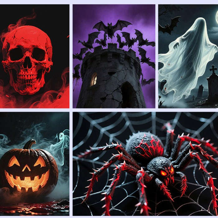 Halloween Decorations Color Halloween Series 6 Pack