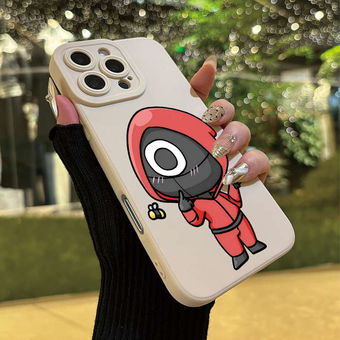 1Pc White For iPhone 12 Pro Max Angel Eye Game Red Phone Case