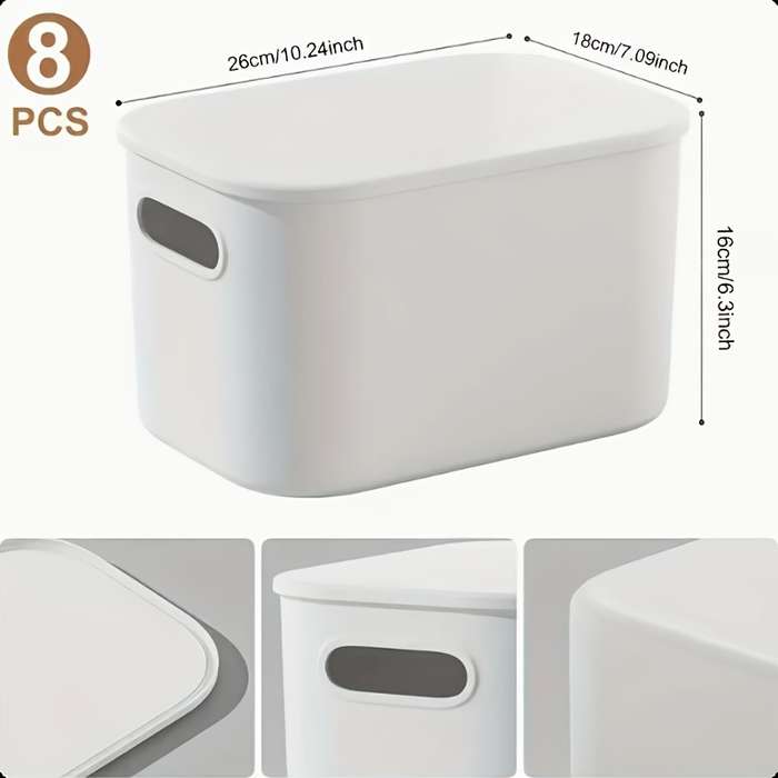 Storage And Organizationcolor 8 Packs  White