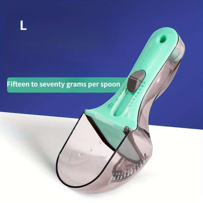 Pet Supplies Color Transparent Blue Measuring Spoon Size Small Adjustable Measuring Spoon