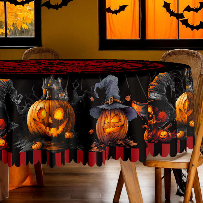 Halloween tablecloth decoration size 60x86in or 152x220cm Rectangle