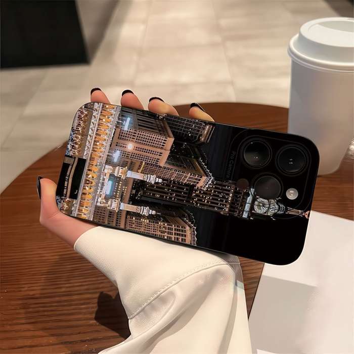 1Pc Black For iPhone 14 Plus Holy City of Mecca Phone Case