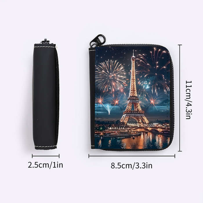 1pc Paris Eiffel Tower Single-Sided Print Clutch Bag with 24 Card Slots And Multiple Card Inser