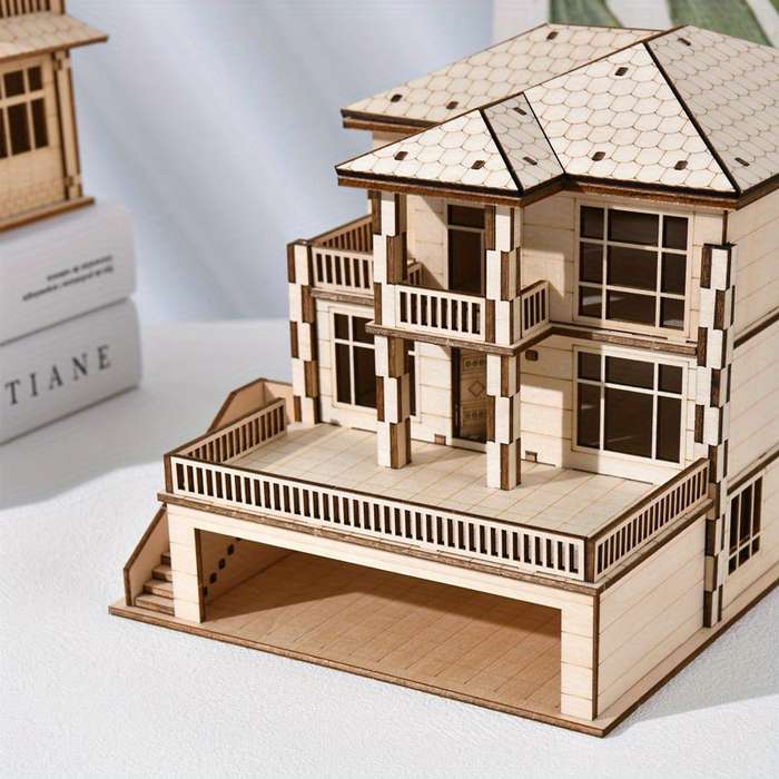 Building Toy Architectural Model Toy Set Size Two Storey Villa