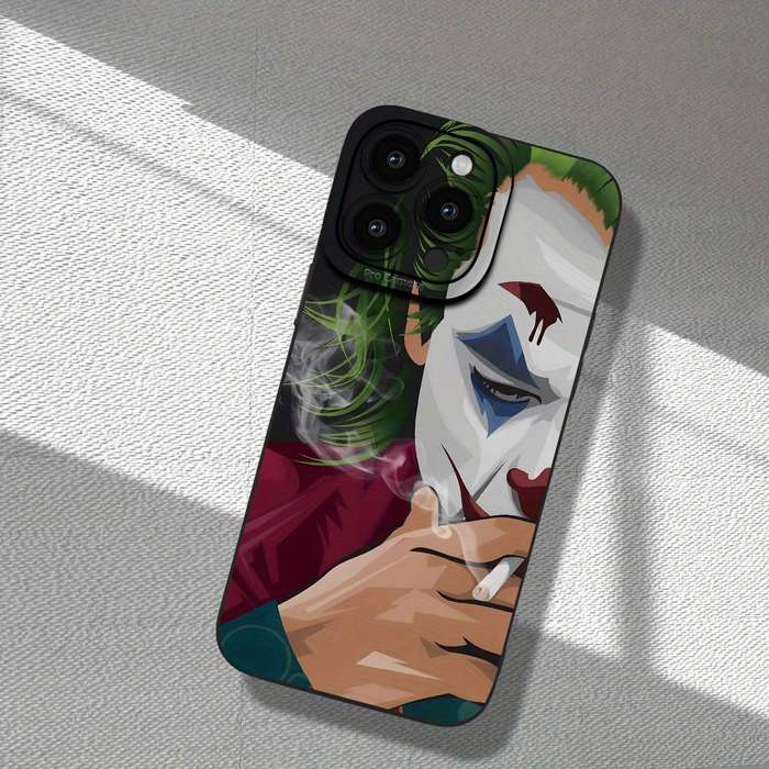 1Pc Black For iPhone X XS Clown Pattern Phone Case
