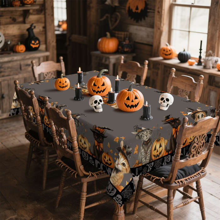 Halloween tablecloth decoration size Rectangle 60x86inch or 152x220cm