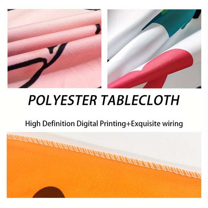 Halloween tablecloth decoration color 7 piece set 1 tablecloth add 6 chair covers size 241cm x 502cm