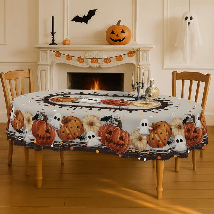 Halloween tablecloth decoration size Round 70in 180cm