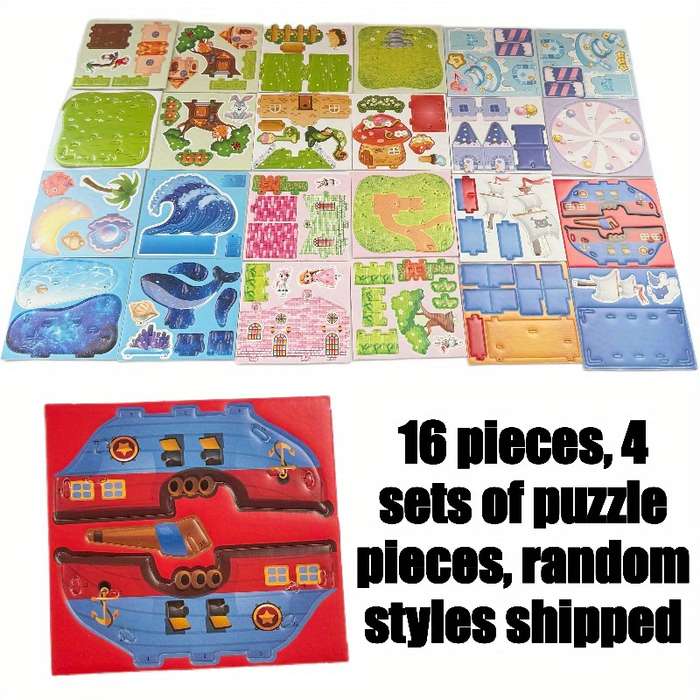 Building Toy Architectural Model Toy Set Model Random Quantity 4 Pcs