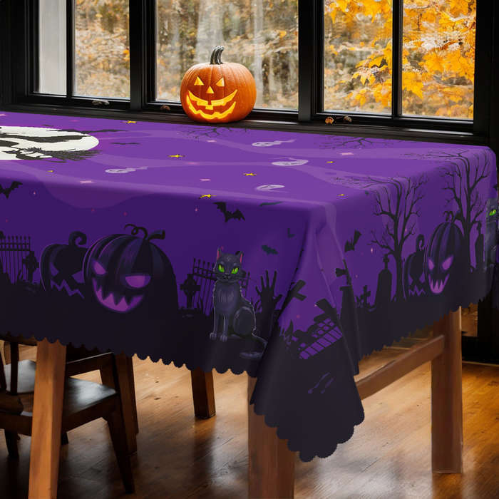 Halloween tablecloth decoration size 60x86in or 152x220cm Rectangle