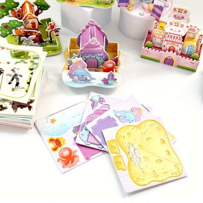 Building Toy Architectural Model Toy Set Model Random Style Quantity 4 Pcs
