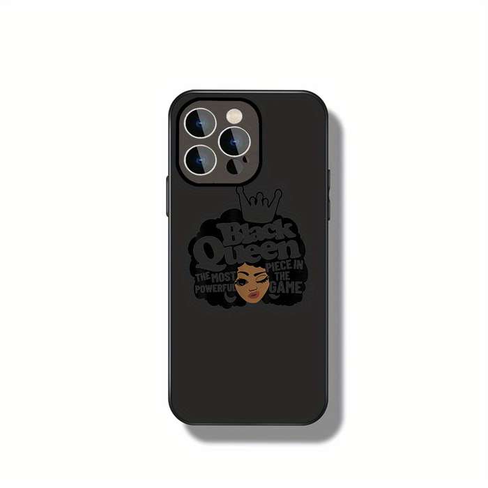 1Pc Ivory White For iPhone 14 Pro Black Queen Phone Case