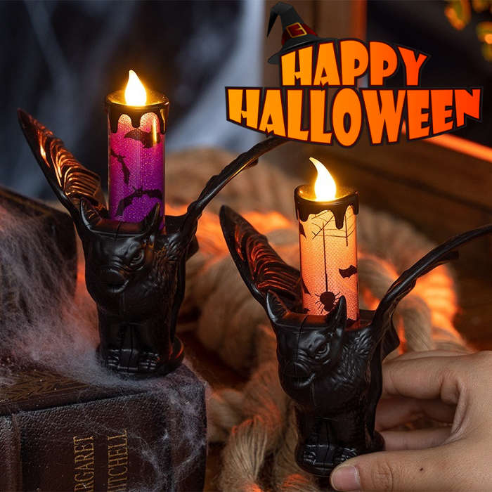 Halloween Decorations Model Bat Orange Light