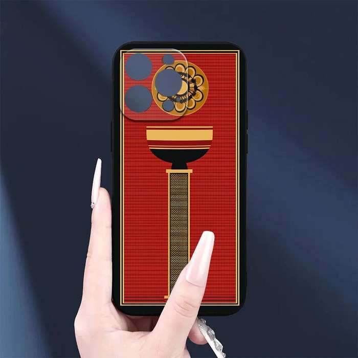 1Pc Black For iPhone 11 African Geometric Style Phone Case