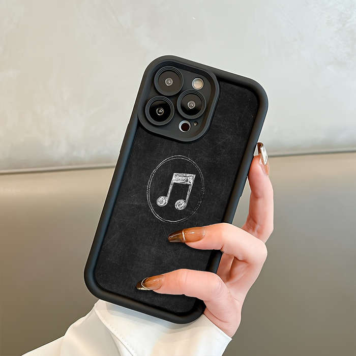 1Pc Mixed Color For iPhone 13 Graffiti Musical Note Phone Case