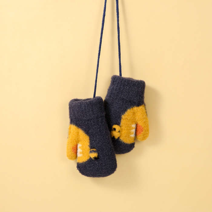 Winter Gloves Color Dark Blue Size 1 To 3Y