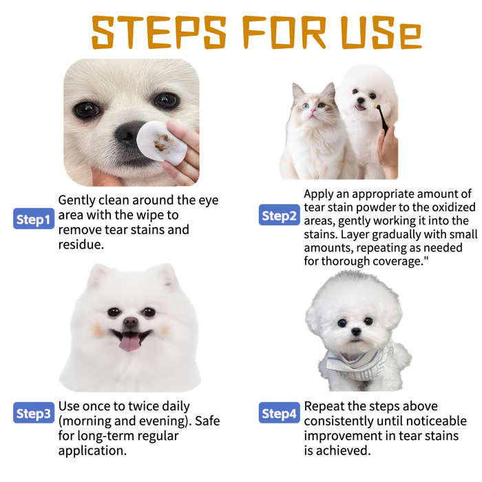 Pet supplies Quantity Pet Tear Stain Cleaner Two    Piece Set