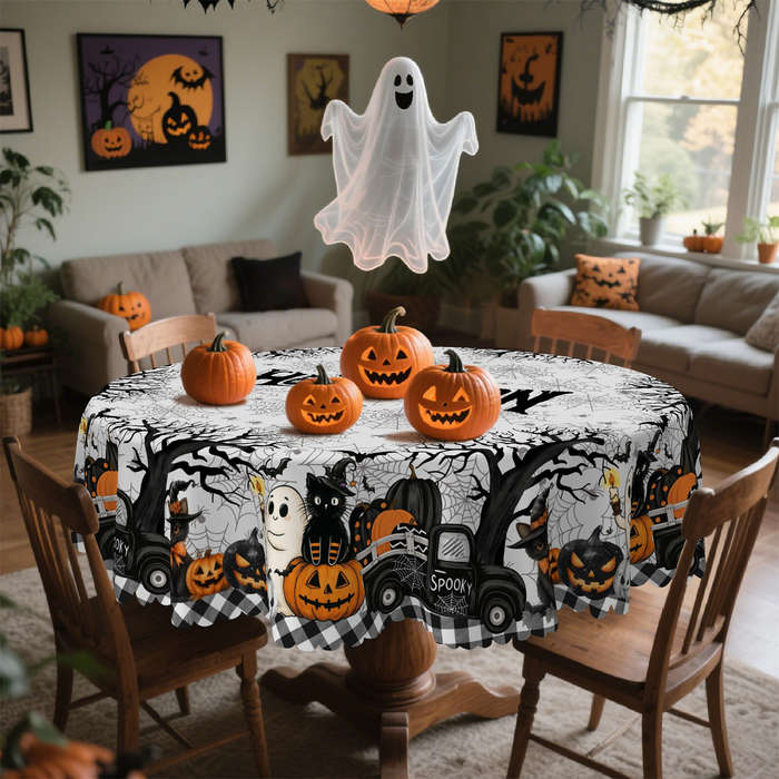Halloween tablecloth decoration size Rectangle 60x86inch or 152x220cm
