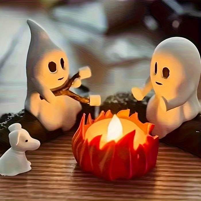 Halloween Decorations Items Halloween Decoration Set: Two Ghosts  Add   Fire Pit  Add   Resin Puppy
