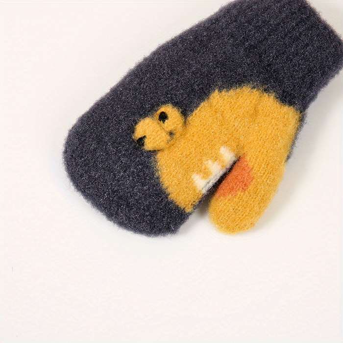 Winter Gloves Color Dark Blue Size 1 To 3Y