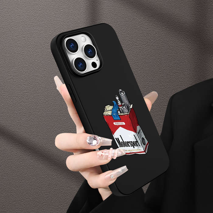 1Pc Black For iPhone 13 Pro Max Motorsport Themed Phone Case