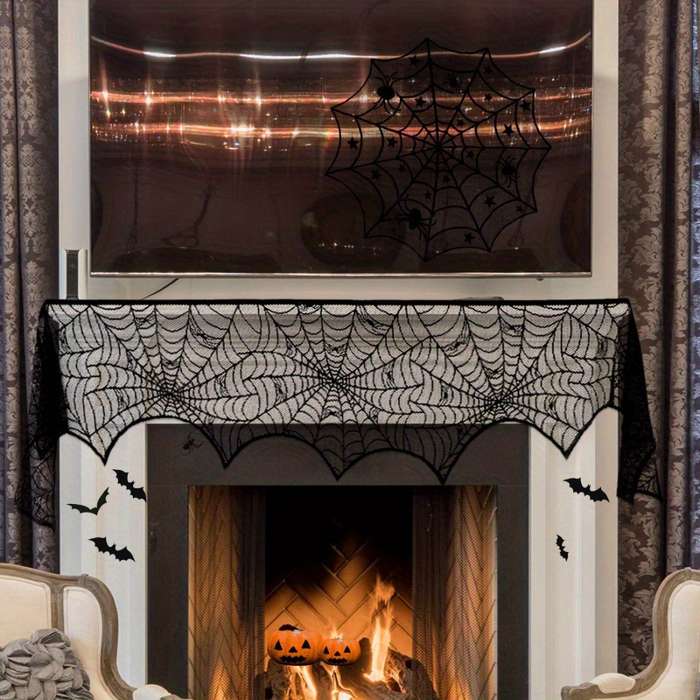 Halloween tablecloth decoration color Black Quantity 22pcs