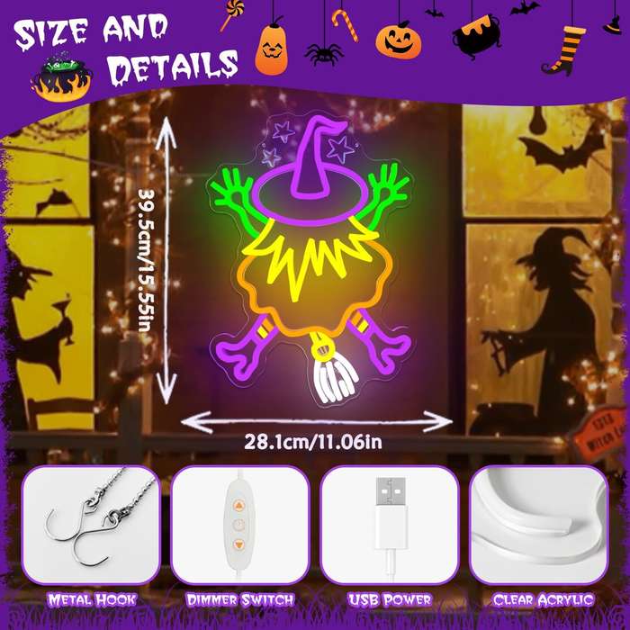 Halloween Decorations Color Witch Black
