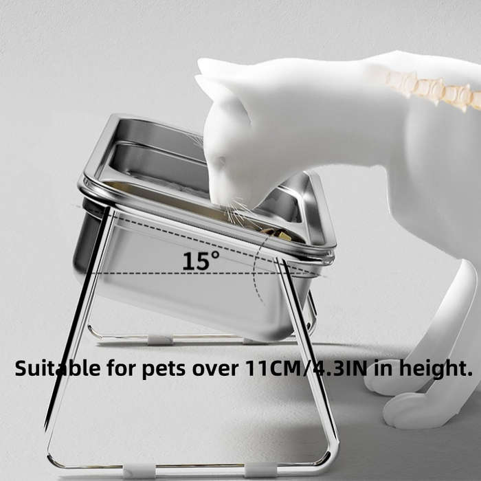 Pet Supplies Color Stainless Steel Double Bowls