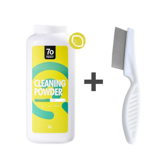 Pet supplies Quantity Peppermint Scent Dry Cleaning Powder  Add  Deshedding Comb Two    Piece Set