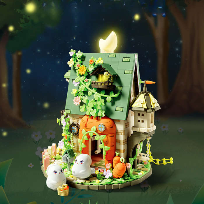 Building Toy Architectural Model Toy Set Color Carrot House  2393 Pcs