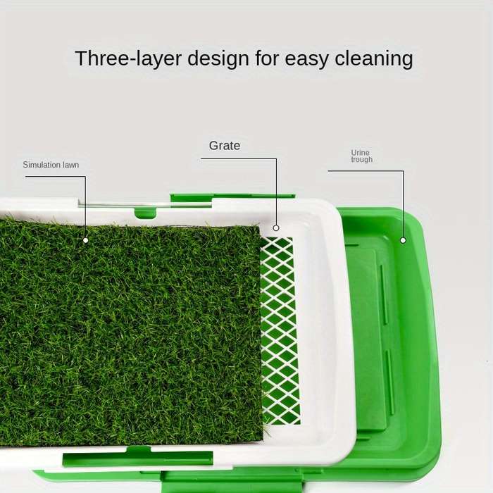 Pet supplies color Artificial lawn  three    layer pet toilet