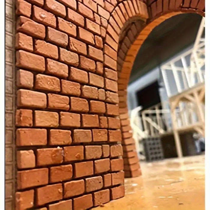 Building Toy Architectural Model Toy Set Color 300 Pieces Of 1:35 Red Bricks