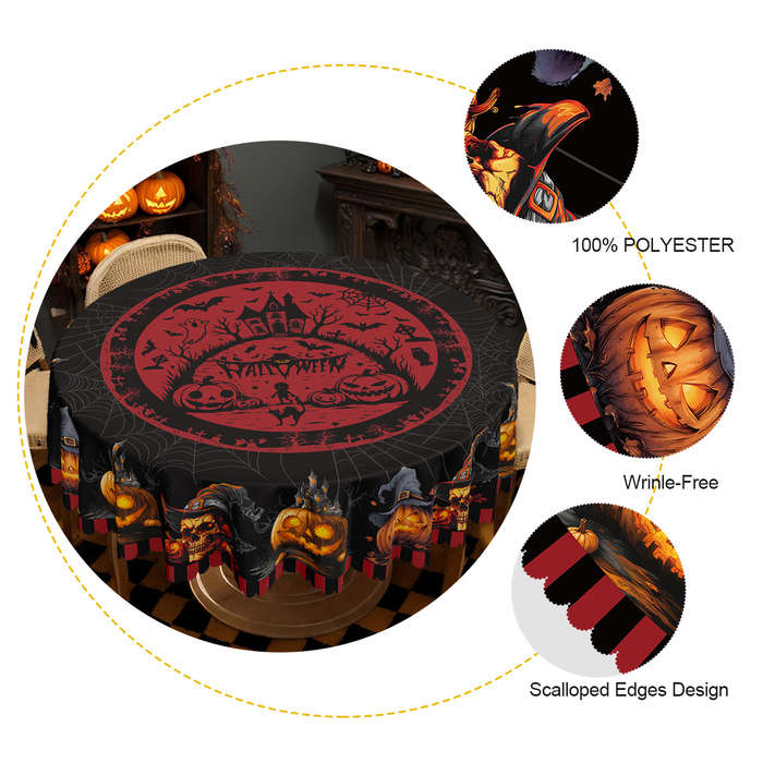 Halloween tablecloth decoration size 60x86in or 152x220cm Rectangle