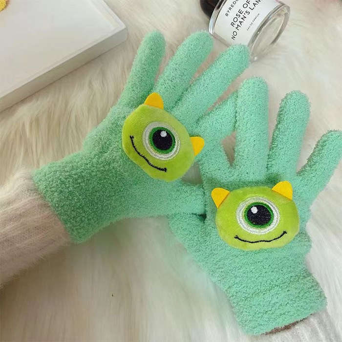 Winter Gloves Items Big Eyed Boy To Green
