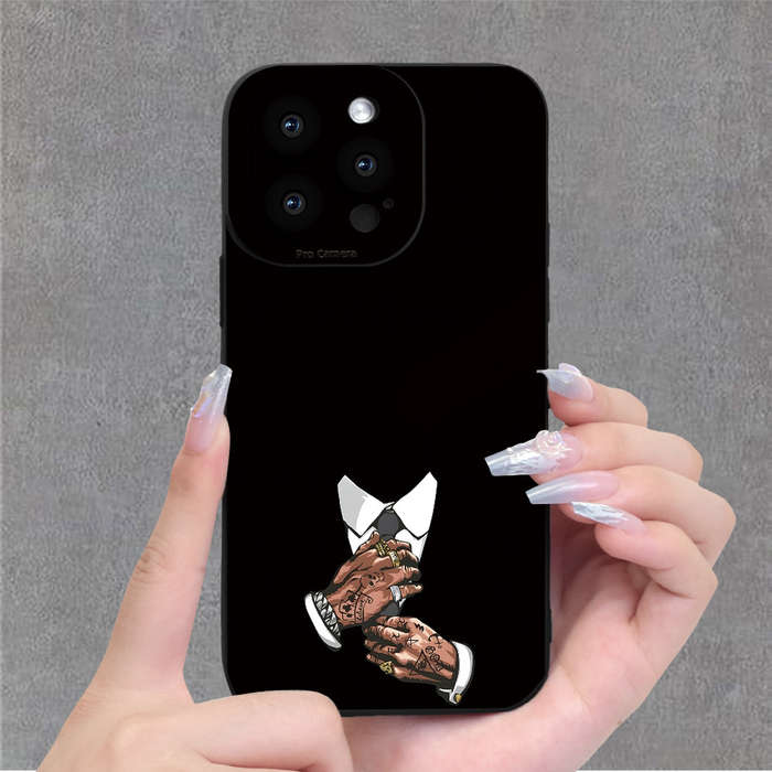 1Pc Black For iPhone XR Handsome Suit Man Phone Case