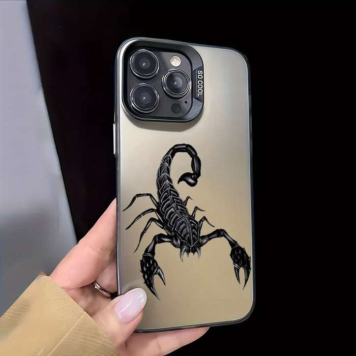 1Pc Black For iPhone 15 Pro Max Toxic Tail Scorpion Phone Case