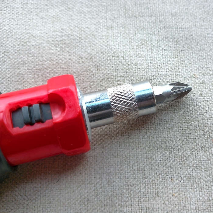 Screwdriver Bit Tool Set Color 11 In 1 Black And Red Set