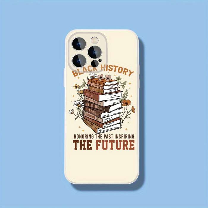 1Pc Ivory White For iPhone 15 Pro Max Empowering Legacy Phone Case